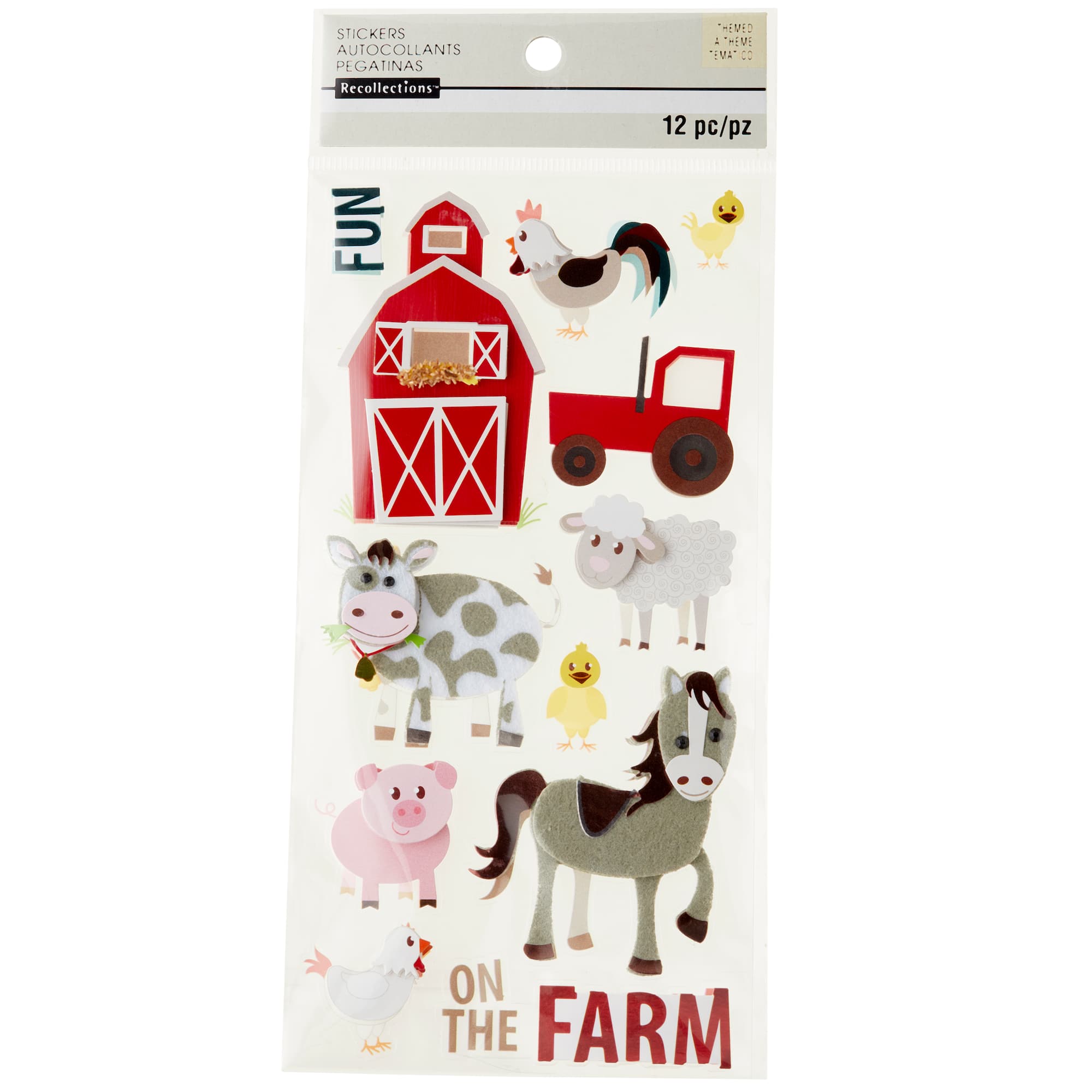 12 Pack: Fun on the Farm Dimensional Stickers by Recollections™